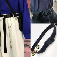 Load image into Gallery viewer, Fashion Black Canvas Belt for Women Casual Female Waist Belts with Plastic Buckle Harajuku Solid Color Long Belts ceinture femme