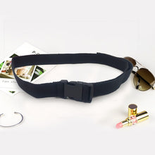 Load image into Gallery viewer, Fashion Black Canvas Belt for Women Casual Female Waist Belts with Plastic Buckle Harajuku Solid Color Long Belts ceinture femme