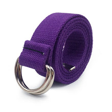 Load image into Gallery viewer, Fashion Black Canvas Belt for Women Casual Female Waist Belts with Plastic Buckle Harajuku Solid Color Long Belts ceinture femme