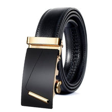 Load image into Gallery viewer, 2019 New Male Designer Automatic Buckle Cowhide Leather men belt Famous Brand Belt Luxury belts for men Ceinture Homme