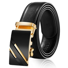 Load image into Gallery viewer, 2019 New Male Designer Automatic Buckle Cowhide Leather men belt Famous Brand Belt Luxury belts for men Ceinture Homme