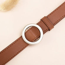 Load image into Gallery viewer, NO.ONEPAUL female deduction side gold buckle jeans wild belts for women fashion students simple New Circle Pin Buckles Belt