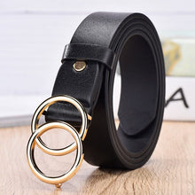 Load image into Gallery viewer, NO.ONEPAUL female deduction side gold buckle jeans wild belts for women fashion students simple New Circle Pin Buckles Belt