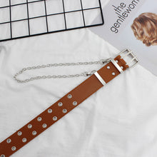 Load image into Gallery viewer, NO.ONEPAUL female deduction side gold buckle jeans wild belts for women fashion students simple New Circle Pin Buckles Belt