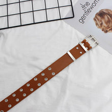 Load image into Gallery viewer, NO.ONEPAUL female deduction side gold buckle jeans wild belts for women fashion students simple New Circle Pin Buckles Belt